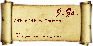 Járfás Zsuzsa névjegykártya